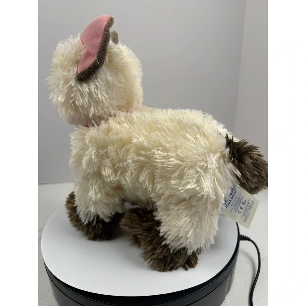 Build-A-Bear Siamese Cat Plush Cream Brown‎ Shaggy Fur Red Collar Blue Eye
